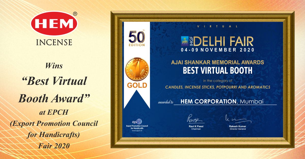 HEM INCENSE wins Best Virtual Booth award at 50th Edition of IGHF fair