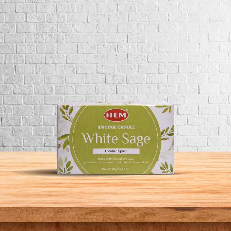 White Sage Smudge Tea Light Candle